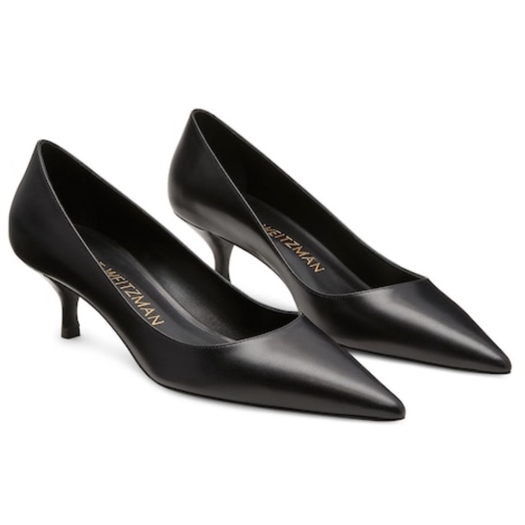 Stuart Weitzman - Stuart Kitten Pump Black - Picture 2 of 4